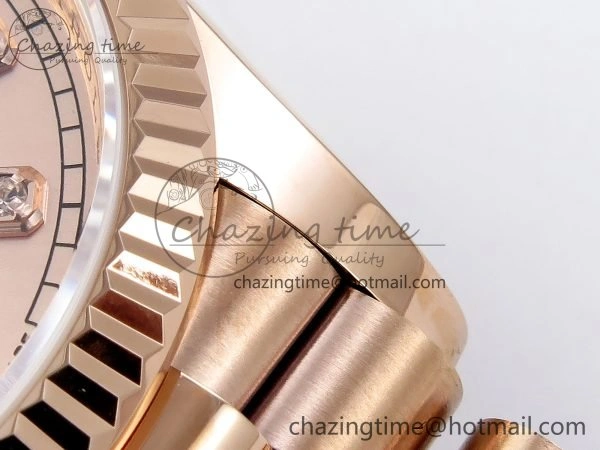 Day Date 36 RG TWSF Best Edition RG Diamonds Dial on RG Bracelet A2836