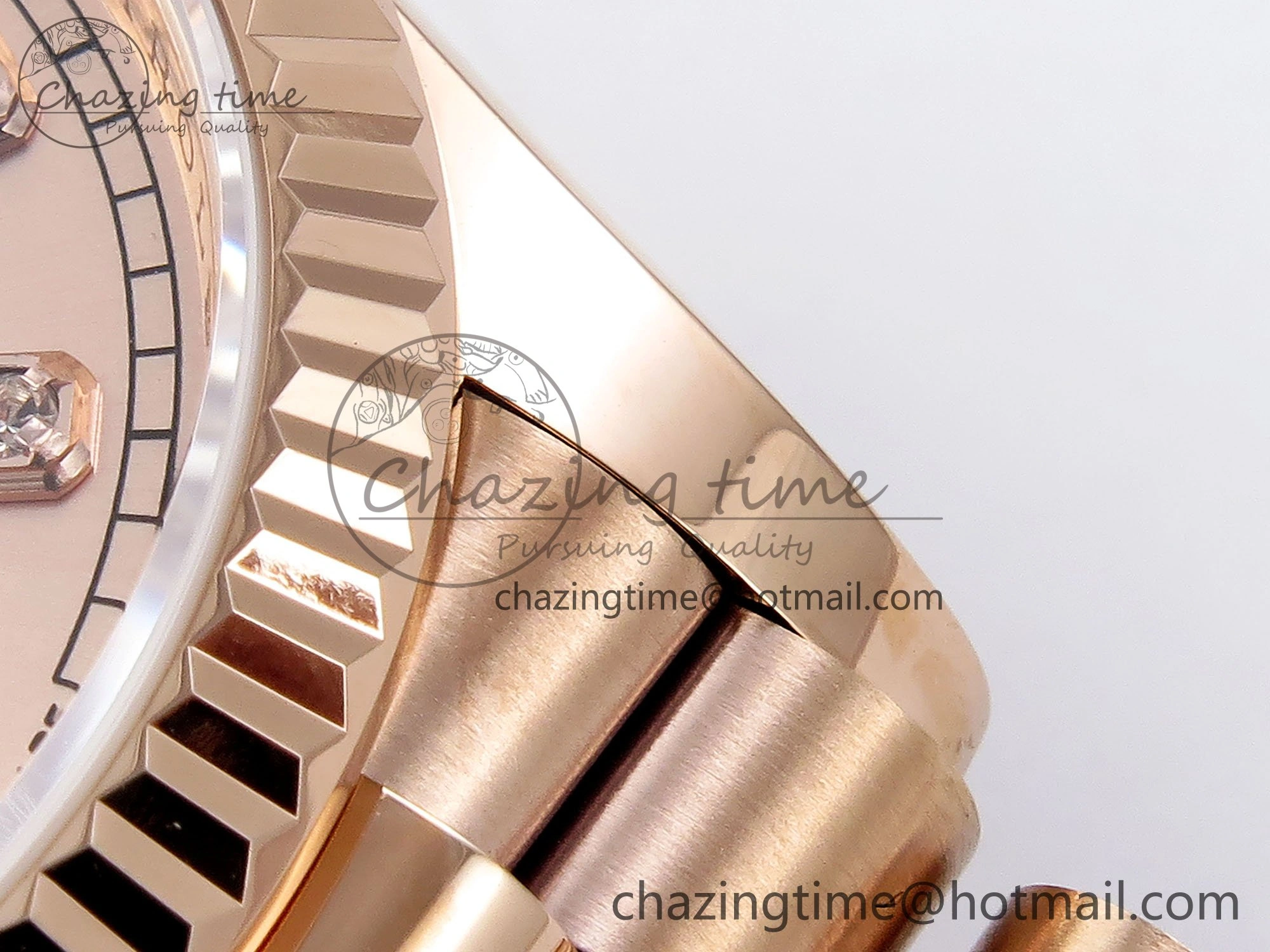 Day Date 36 RG TWSF Best Edition RG Diamonds Dial on RG Bracelet A2836