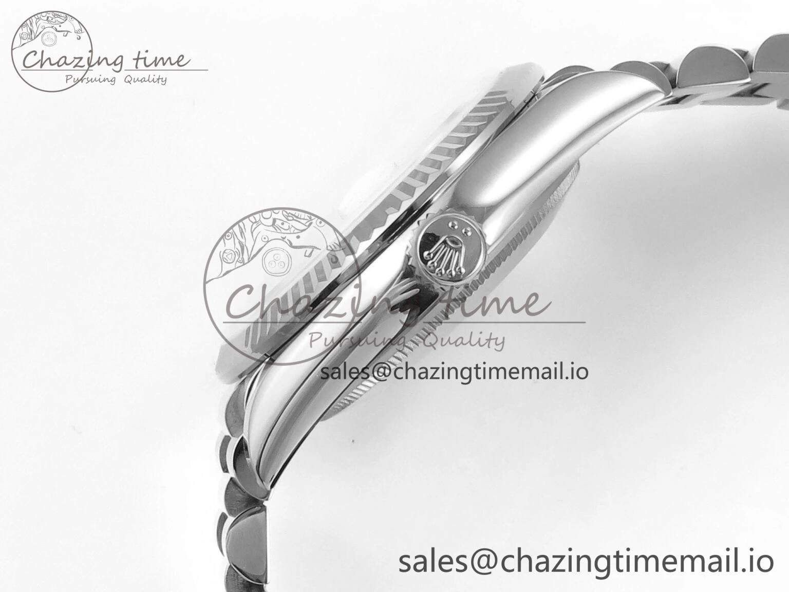 Day Date 36 SS 128236 KF 1:1 Best Edition White Roman Dial on President Bracelet A2836 (Gain Weight)