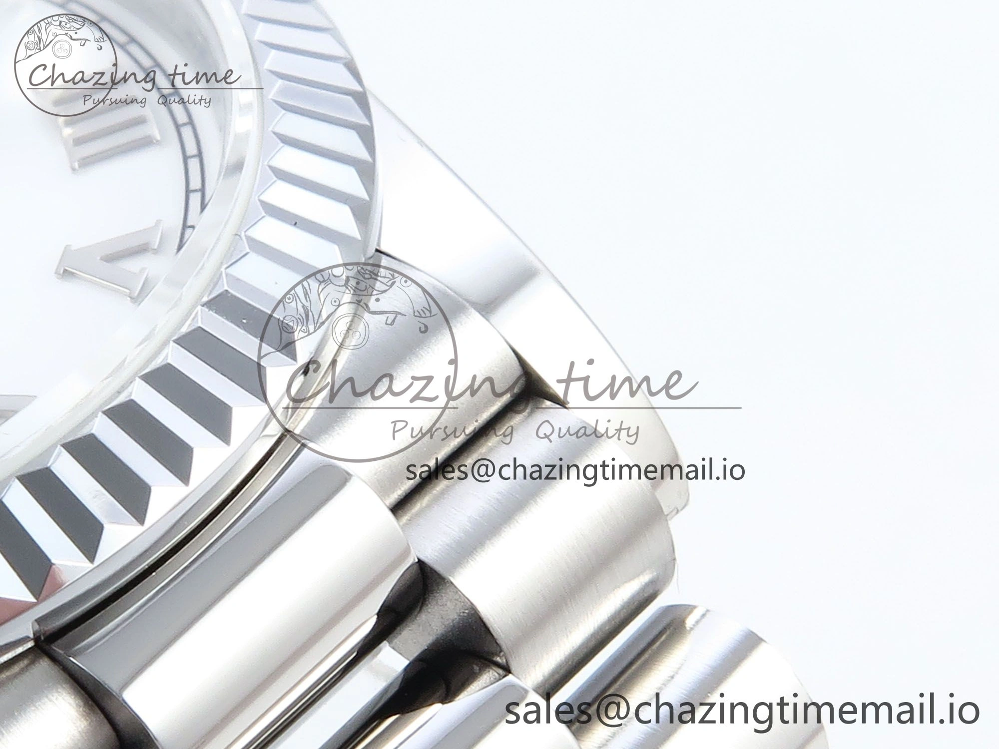 Day Date 36 SS 128236 KF 1:1 Best Edition White Roman Dial on President Bracelet A2836 (Gain Weight)