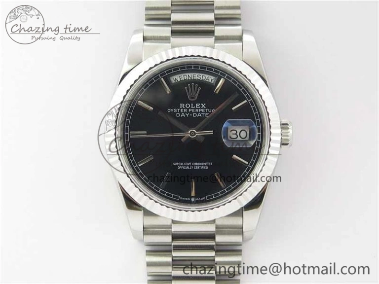 Day-Date 36 SS 128239 Bp Maker Best Edition Black Dial on President Bracelet