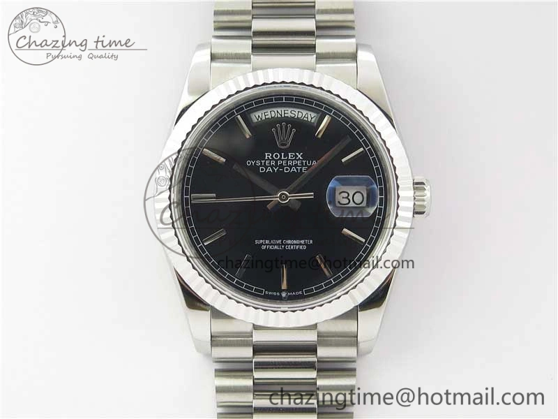 Day-Date 36 SS 128239 Bp Maker Best Edition Black Dial on President Bracelet