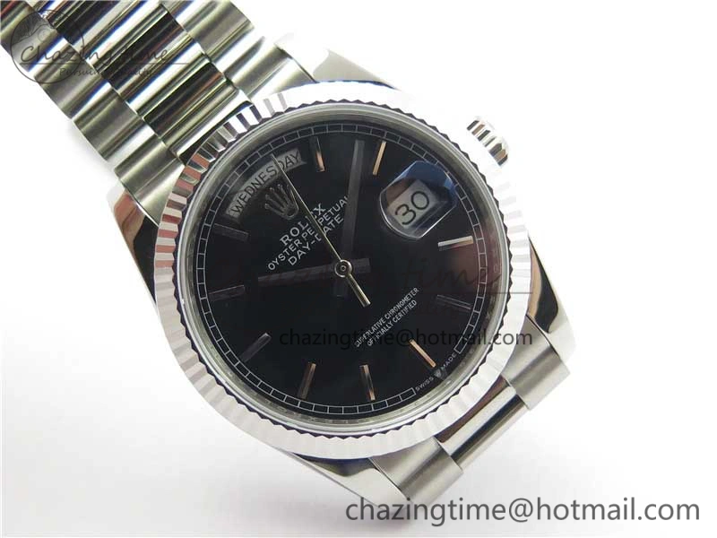 Day-Date 36 SS 128239 Bp Maker Best Edition Black Dial on President Bracelet