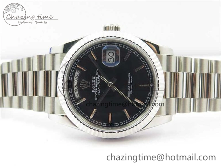 Day-Date 36 SS 128239 Bp Maker Best Edition Black Dial on President Bracelet