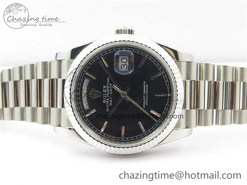 Day-Date 36 SS 128239 Bp Maker Best Edition Black Dial on President Bracelet