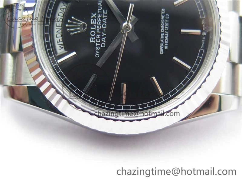 Day-Date 36 SS 128239 Bp Maker Best Edition Black Dial on President Bracelet
