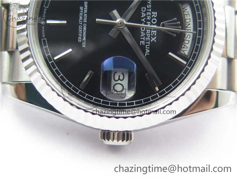 Day-Date 36 SS 128239 Bp Maker Best Edition Black Dial on President Bracelet