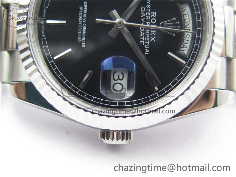 Day-Date 36 SS 128239 Bp Maker Best Edition Black Dial on President Bracelet