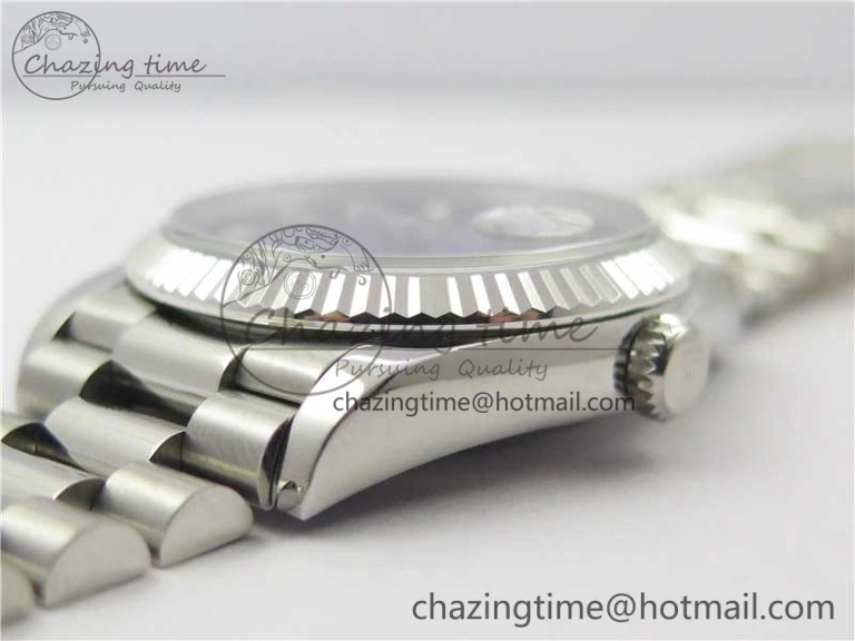 Day-Date 36 SS 128239 Bp Maker Best Edition Blue Dial Crystral Markers on President Bracelet