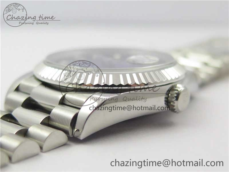 Day-Date 36 SS 128239 Bp Maker Best Edition Blue Dial Crystral Markers on President Bracelet