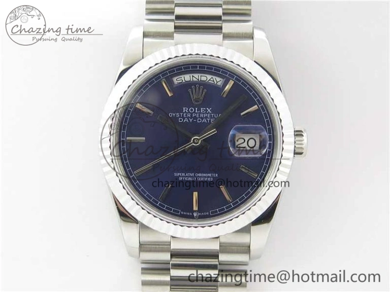Day-Date 36 SS 128239 Bp Maker Best Edition Blue Dial on President Bracelet