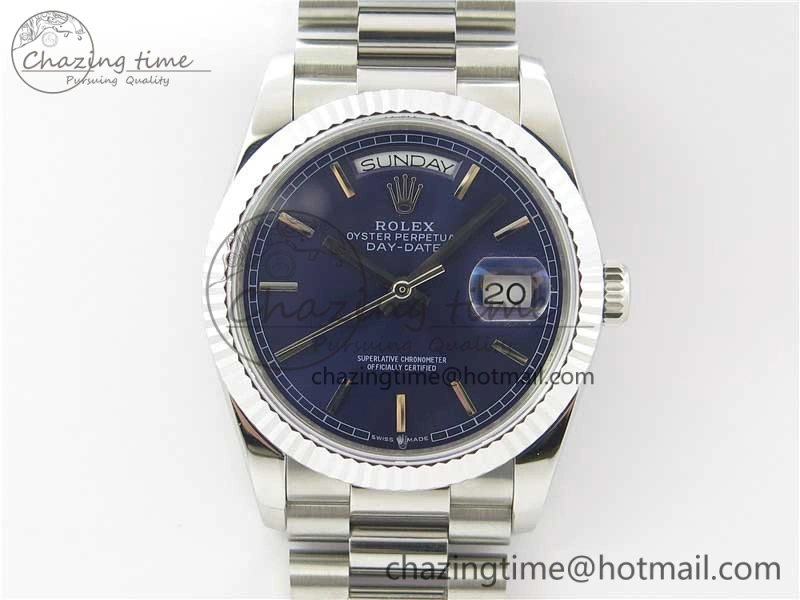 Day-Date 36 SS 128239 Bp Maker Best Edition Blue Dial on President Bracelet