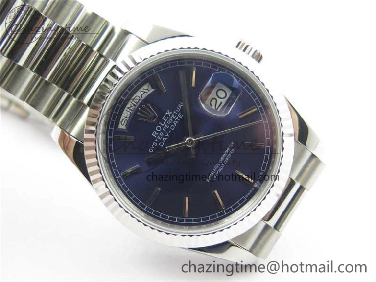 Day-Date 36 SS 128239 Bp Maker Best Edition Blue Dial on President Bracelet