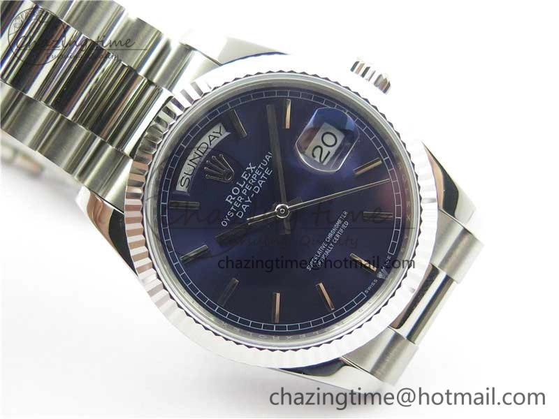 Day-Date 36 SS 128239 Bp Maker Best Edition Blue Dial on President Bracelet