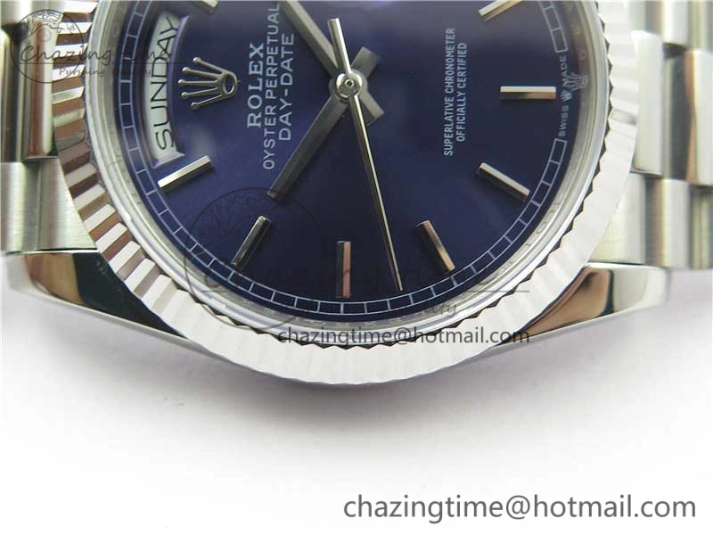 Day-Date 36 SS 128239 Bp Maker Best Edition Blue Dial on President Bracelet