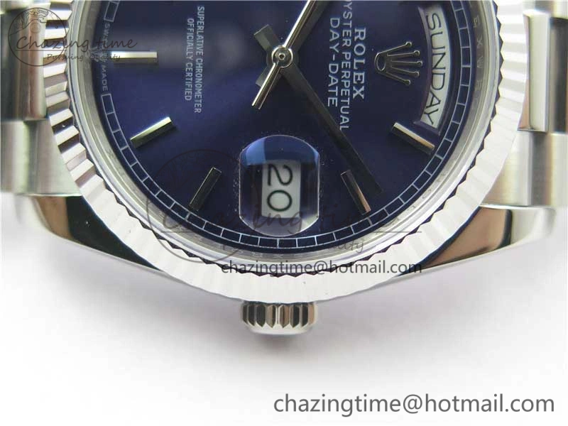 Day-Date 36 SS 128239 Bp Maker Best Edition Blue Dial on President Bracelet