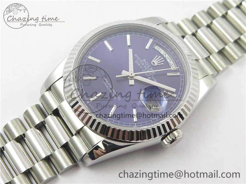 Day-Date 36 SS 128239 Bp Maker Best Edition Blue Dial on President Bracelet
