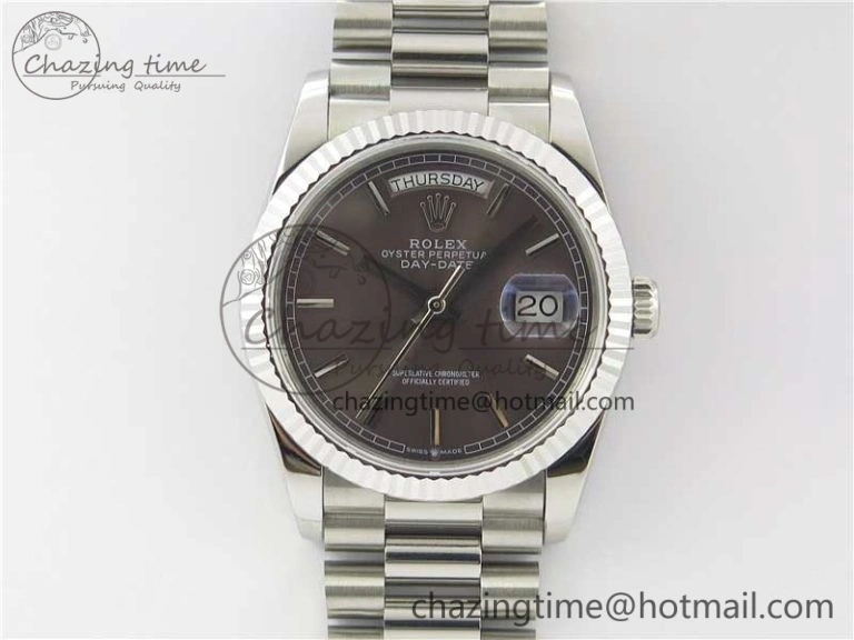 Day-Date 36 SS 128239 Bp Maker Best Edition Brown Dial on President Bracelet