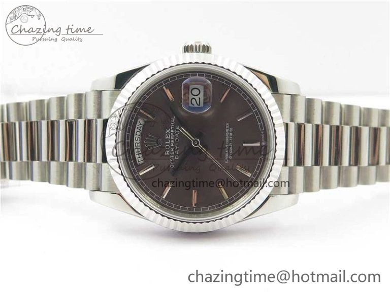 Day-Date 36 SS 128239 Bp Maker Best Edition Brown Dial on President Bracelet