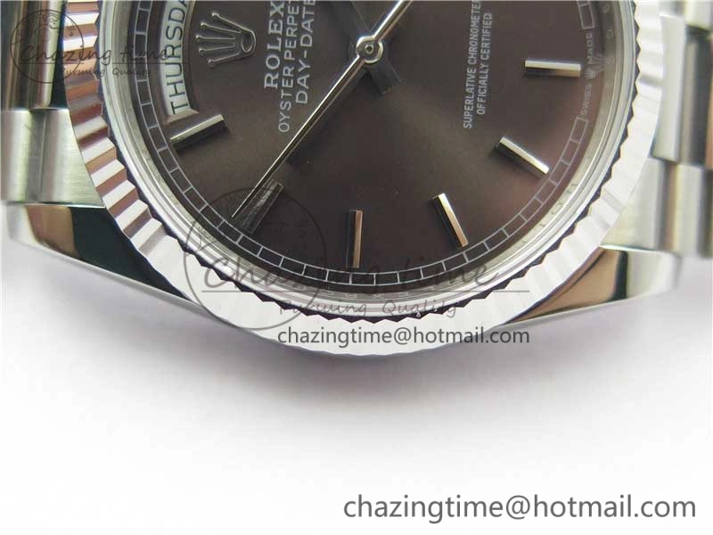 Day-Date 36 SS 128239 Bp Maker Best Edition Brown Dial on President Bracelet
