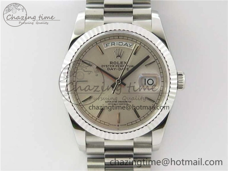 Day-Date 36 SS 128239 Bp Maker Best Edition Silver Dial on President Bracelet