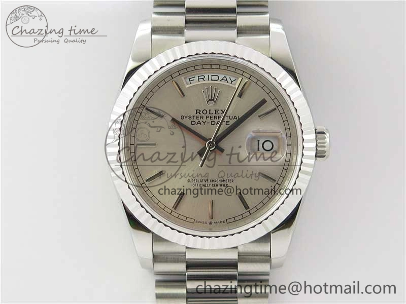Day-Date 36 SS 128239 Bp Maker Best Edition Silver Dial on President Bracelet