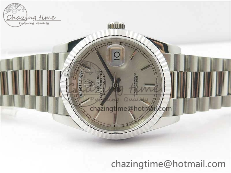 Day-Date 36 SS 128239 Bp Maker Best Edition Silver Dial on President Bracelet