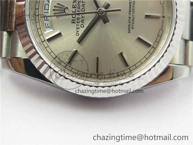 Day-Date 36 SS 128239 Bp Maker Best Edition Silver Dial on President Bracelet
