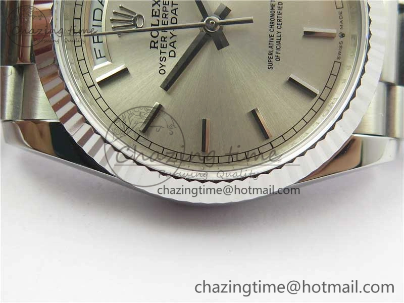 Day-Date 36 SS 128239 Bp Maker Best Edition Silver Dial on President Bracelet