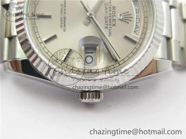 Day-Date 36 SS 128239 Bp Maker Best Edition Silver Dial on President Bracelet