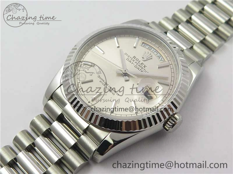 Day-Date 36 SS 128239 Bp Maker Best Edition Silver Dial on President Bracelet