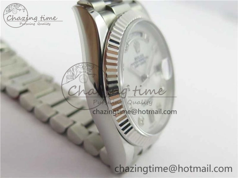 Day-Date 36 SS 128239 Bp Maker Best Edition White MOP Dial Crystral Markers on President Bracelet