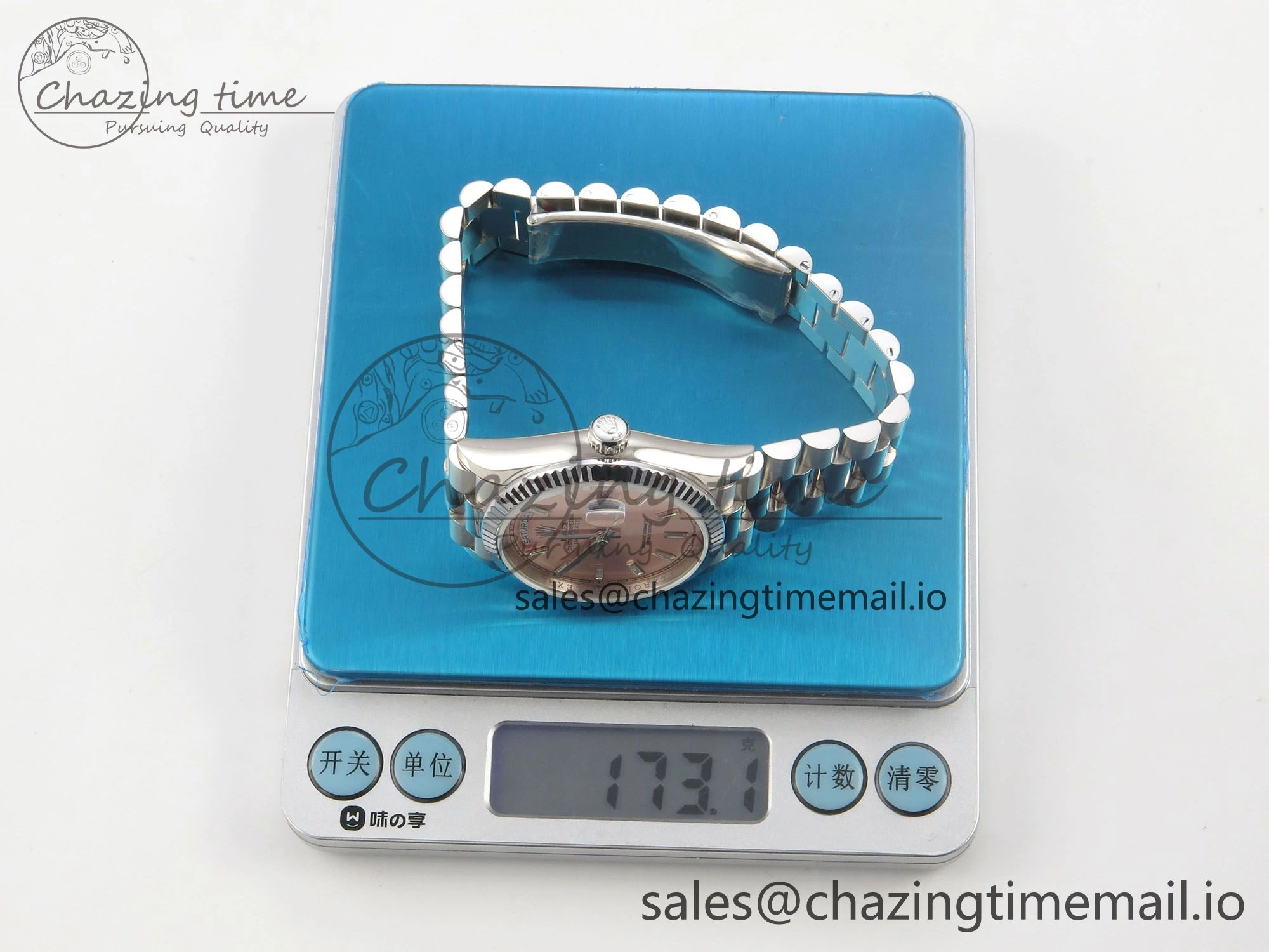 Day Date 36 SS 128239 KF 1:1 Best Edition RG Crystal Dial on President Bracelet A2836 (Gain Weight)