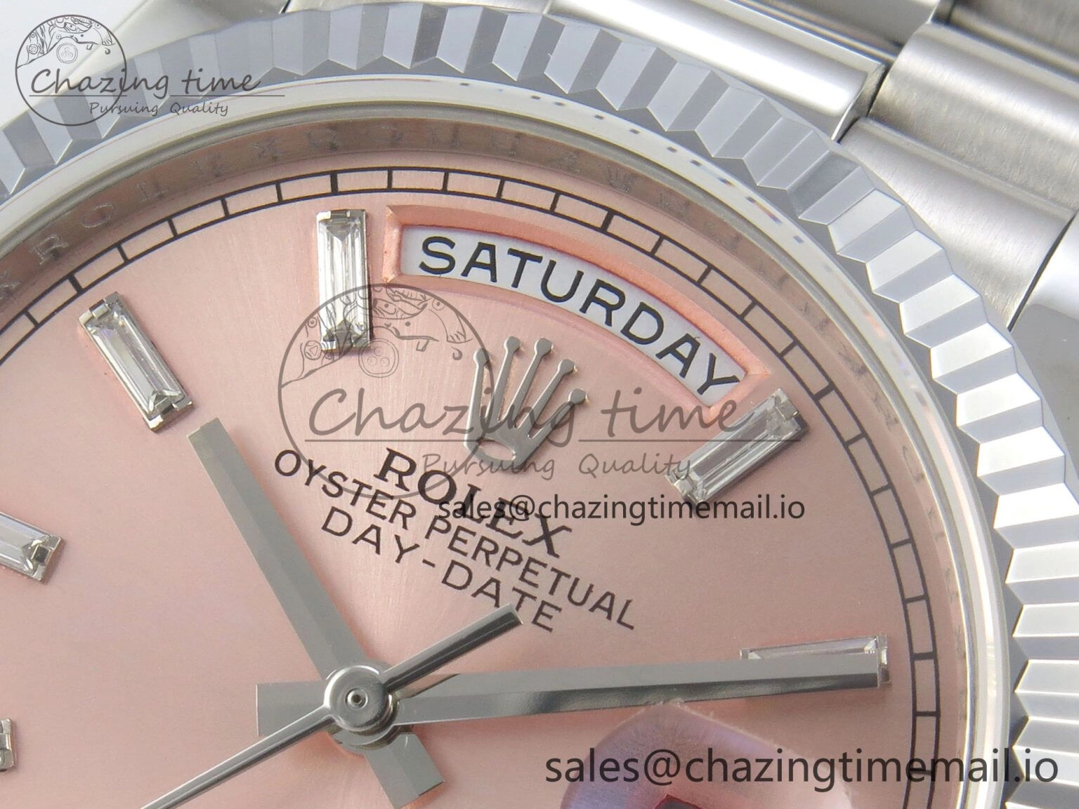 Day Date 36 SS 128239 KF 1:1 Best Edition RG Crystal Dial on President Bracelet A2836 (Gain Weight)
