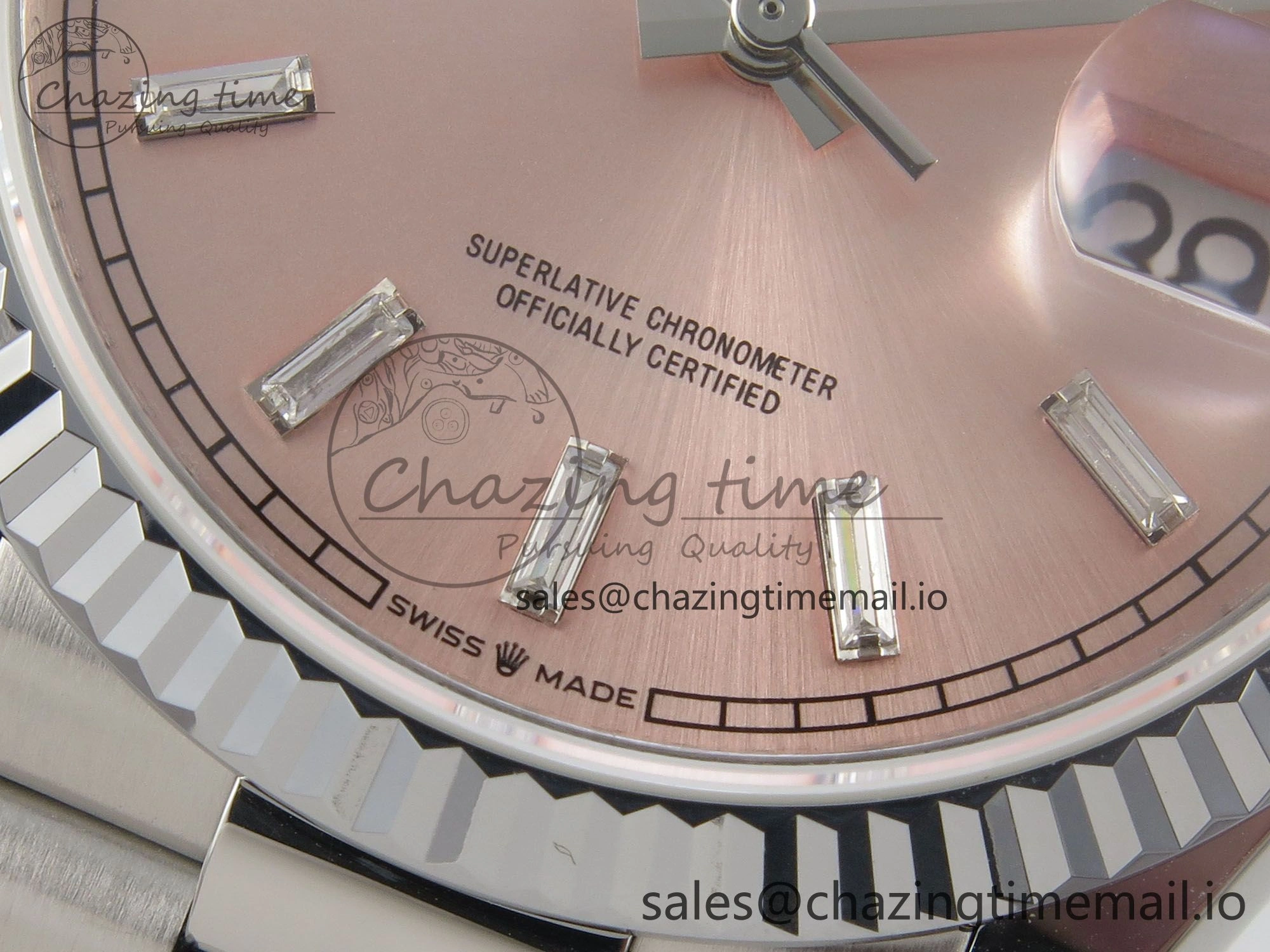 Day Date 36 SS 128239 KF 1:1 Best Edition RG Crystal Dial on President Bracelet A2836 (Gain Weight)