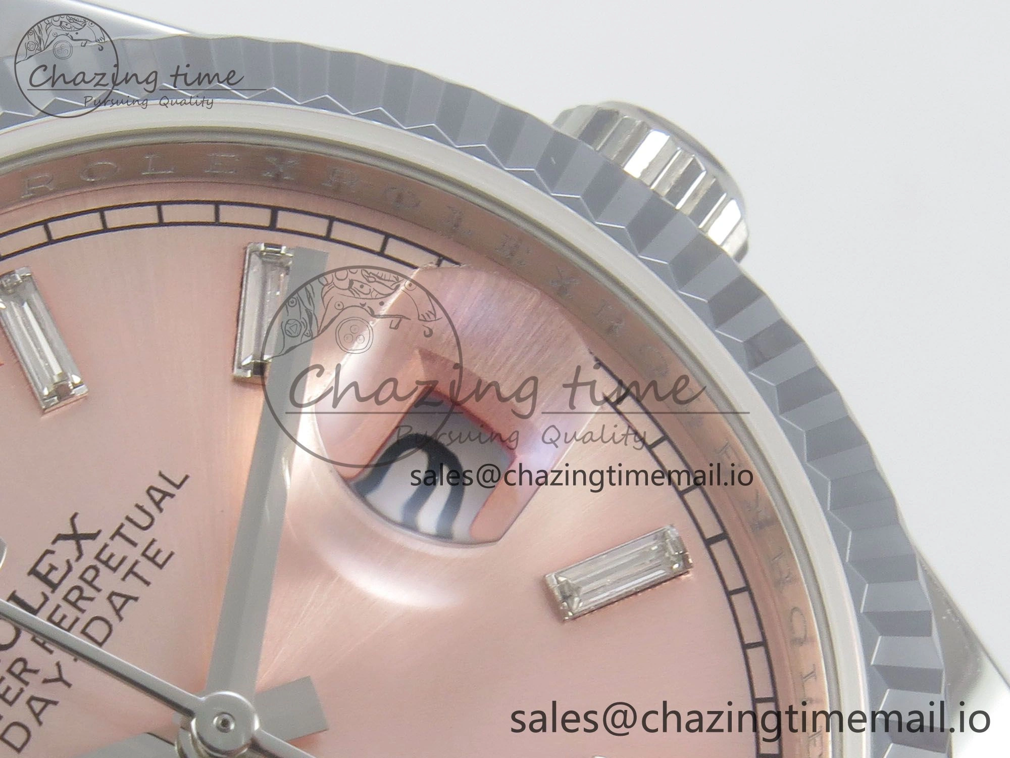 Day Date 36 SS 128239 KF 1:1 Best Edition RG Crystal Dial on President Bracelet A2836 (Gain Weight)