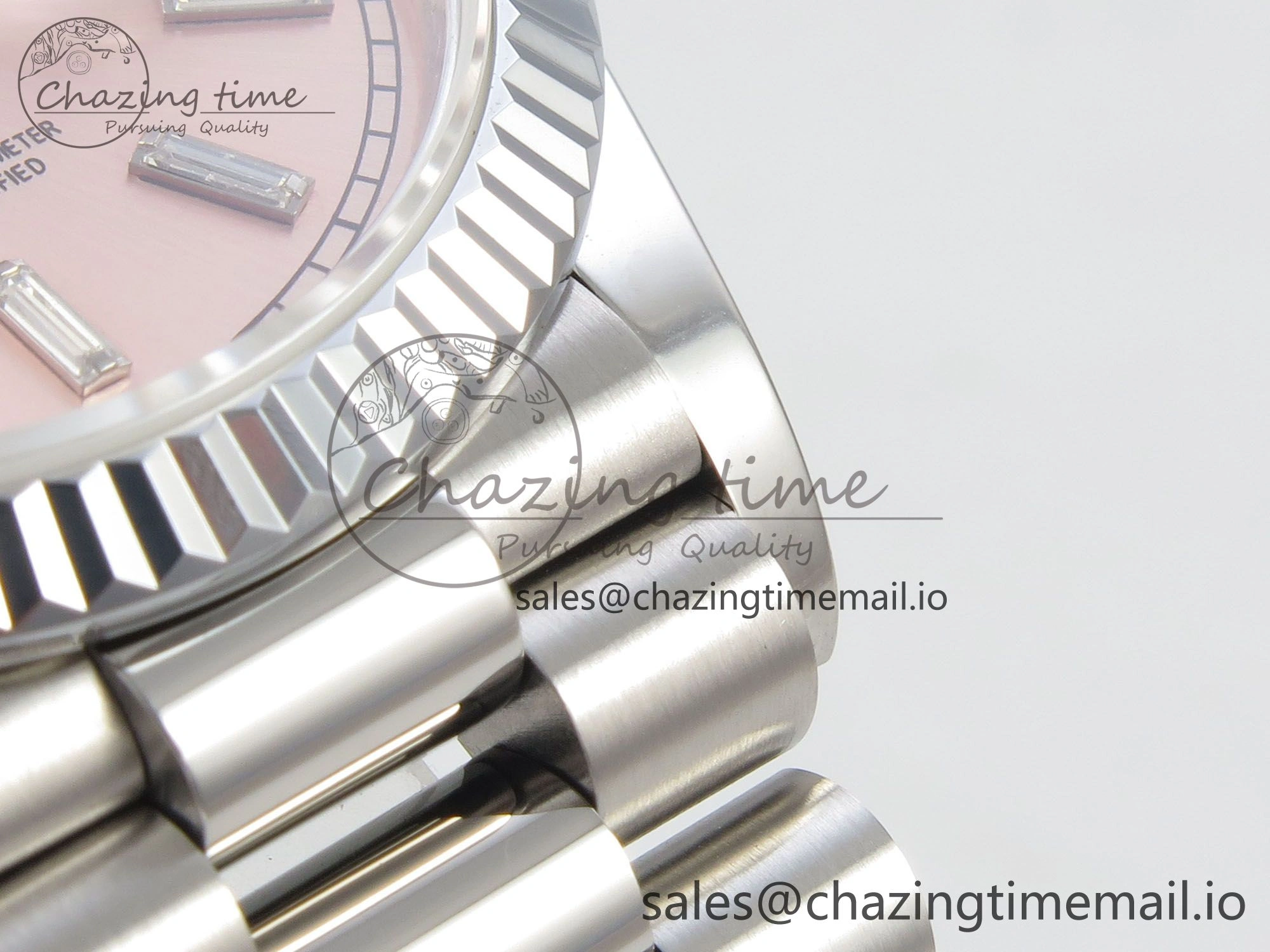 Day Date 36 SS 128239 KF 1:1 Best Edition RG Crystal Dial on President Bracelet A2836 (Gain Weight)