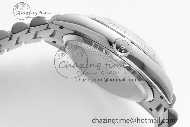 Day Date 36 SS RAF Best Edition Blue Black Diamonds Dial on YG Bracelet A2836