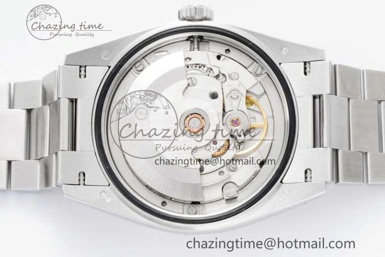 Day Date 36 SS RAF Best Edition Blue Black Diamonds Dial on YG Bracelet A2836