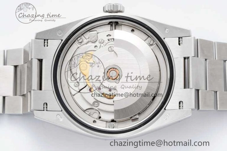 Day Date 36 SS RAF Best Edition Blue Black Diamonds Dial on YG Bracelet A2836