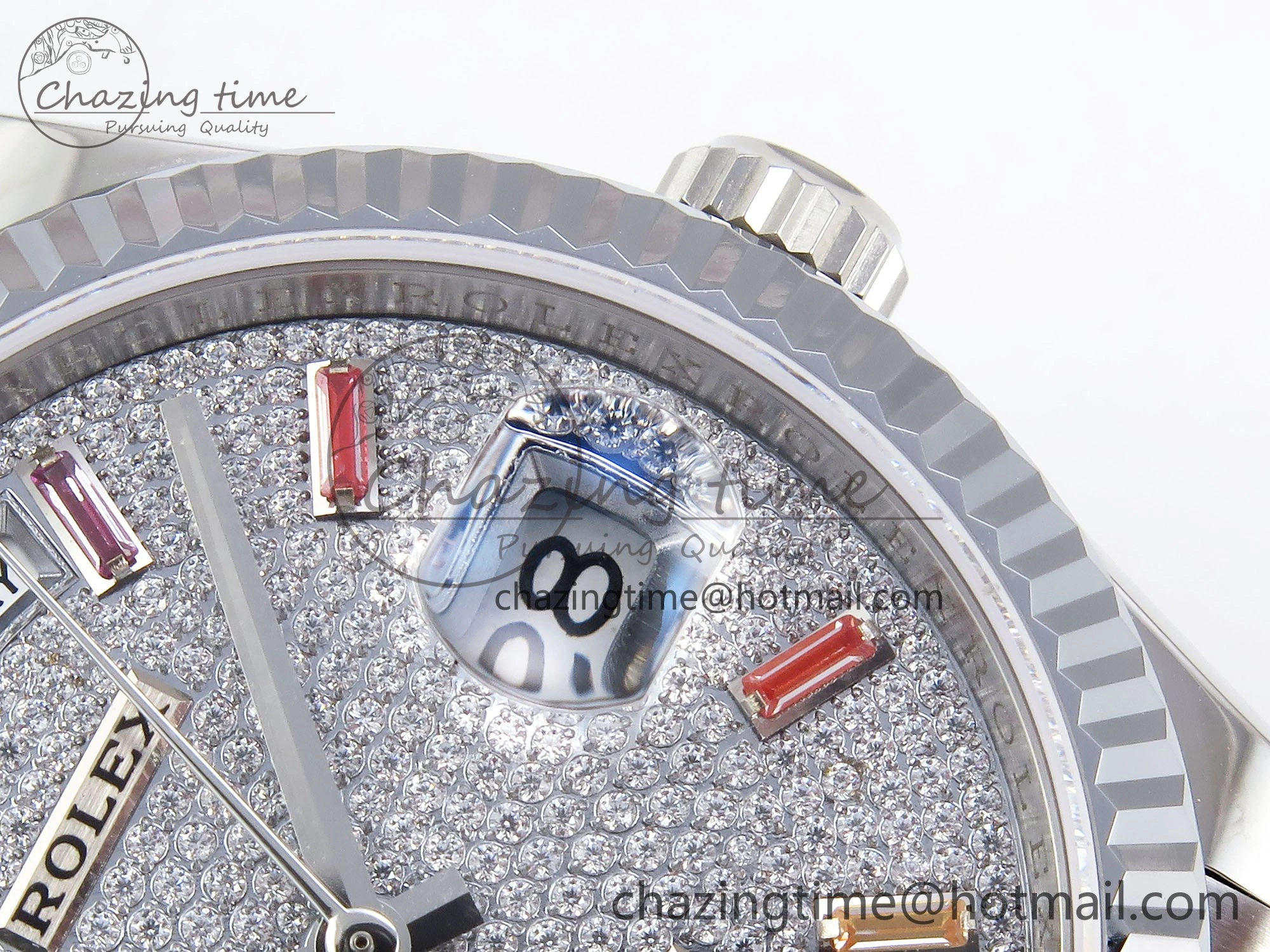 Day Date 36 SS TWSF Best Edition Diamonds Dial on SS Bracelet A2836
