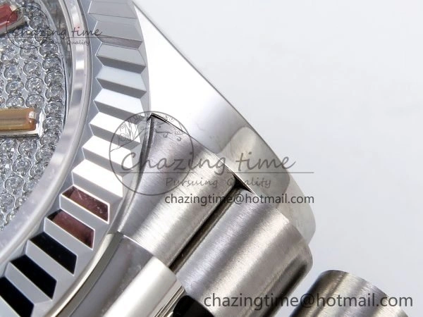 Day Date 36 SS TWSF Best Edition Diamonds Dial on SS Bracelet A2836