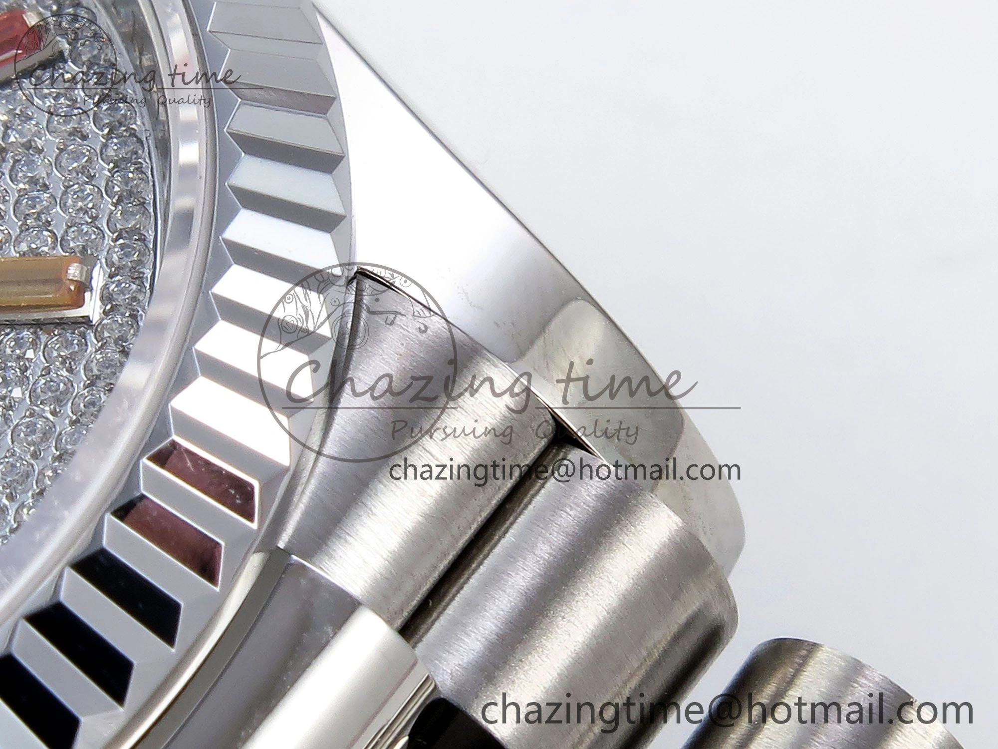 Day Date 36 SS TWSF Best Edition Diamonds Dial on SS Bracelet A2836