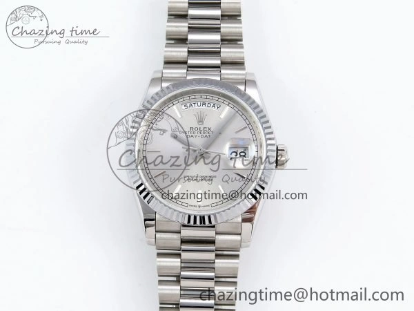 Day Date 36 SS TWSF Best Edition Silver Dial on SS Bracelet A2836