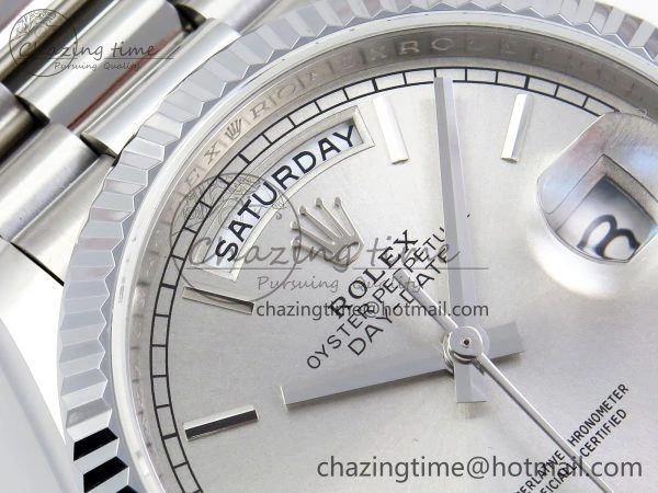 Day Date 36 SS TWSF Best Edition Silver Dial on SS Bracelet A2836