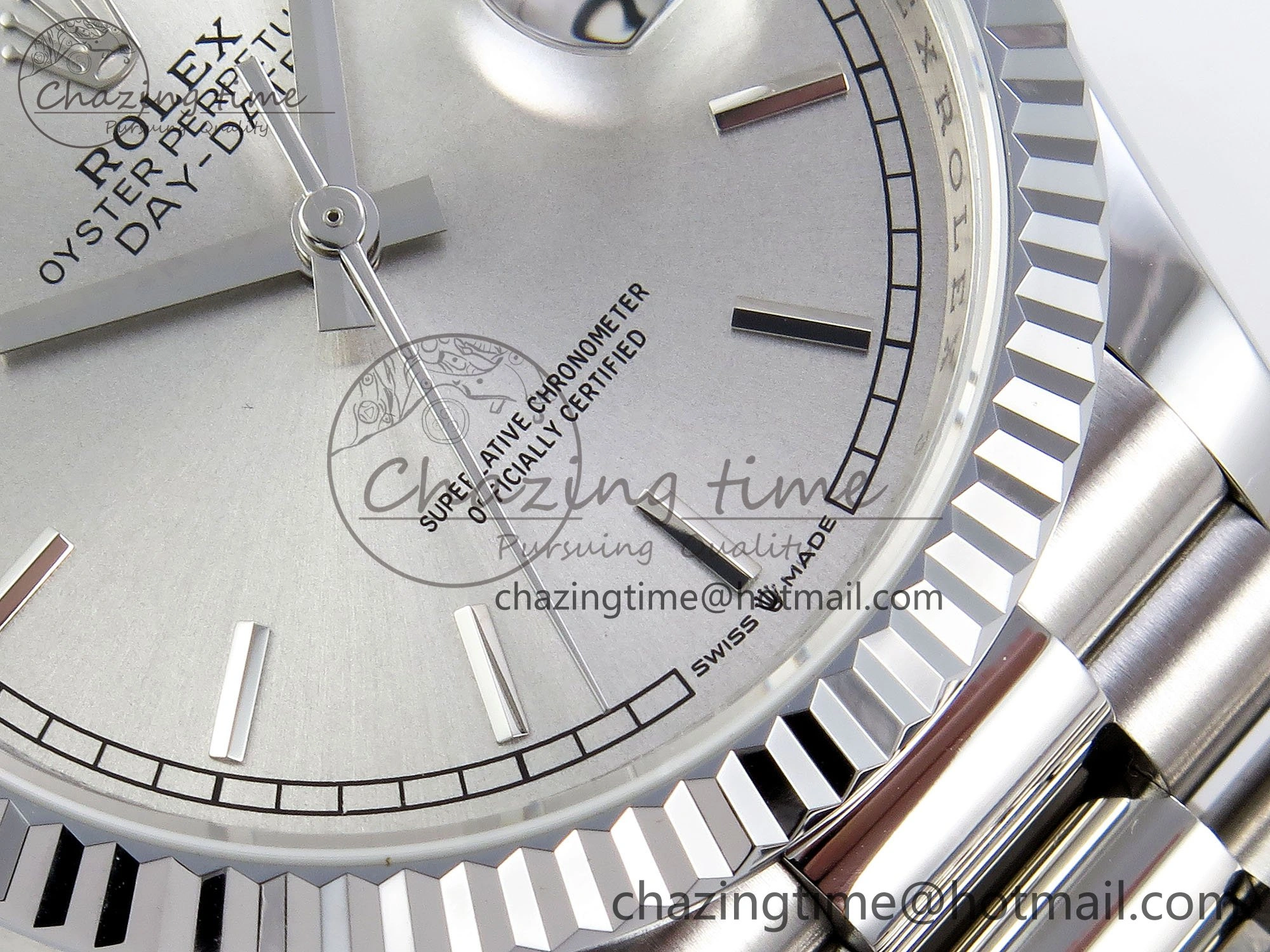 Day Date 36 SS TWSF Best Edition Silver Dial on SS Bracelet A2836