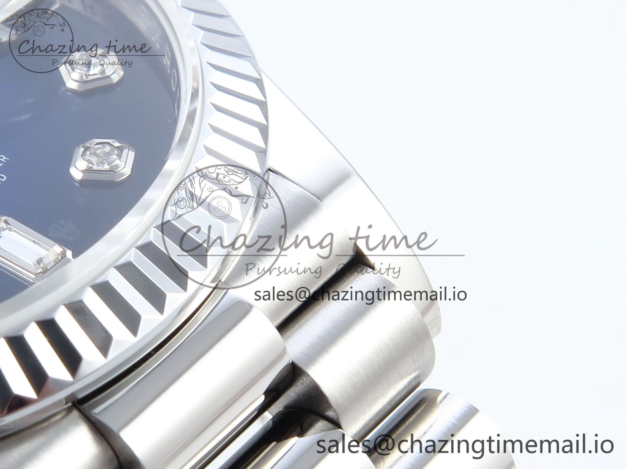 Day Date 36 YG 128236 KF 1:1 Best Edition Blue Ombre Dial on President Bracelet A2836 (Gain Weight)