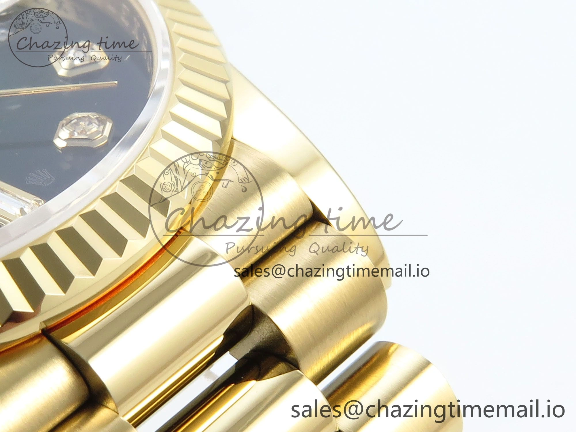 Day Date 36 YG 128238 KF 1:1 Best Edition Green Ombre Dial on President Bracelet A2836 (Gain Weight)