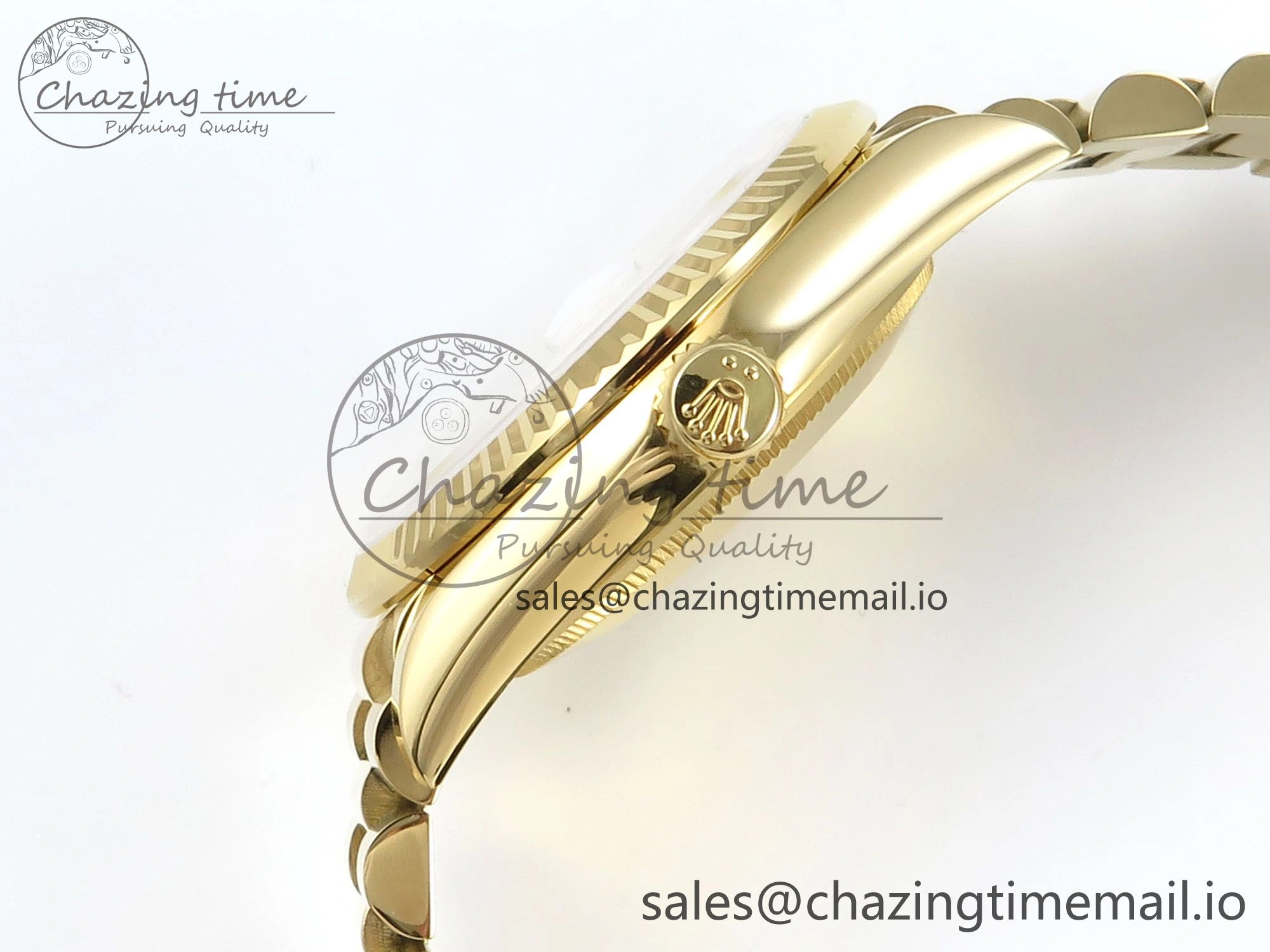 Day Date 36 YG 128238 KF 1:1 Best Edition Turquoise Dial on President Bracelet A2836 (Gain Weight)