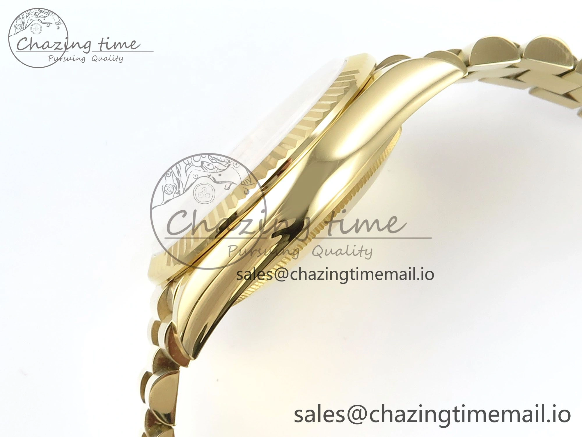 Day Date 36 YG 128238 KF 1:1 Best Edition Turquoise Dial on President Bracelet A2836 (Gain Weight)